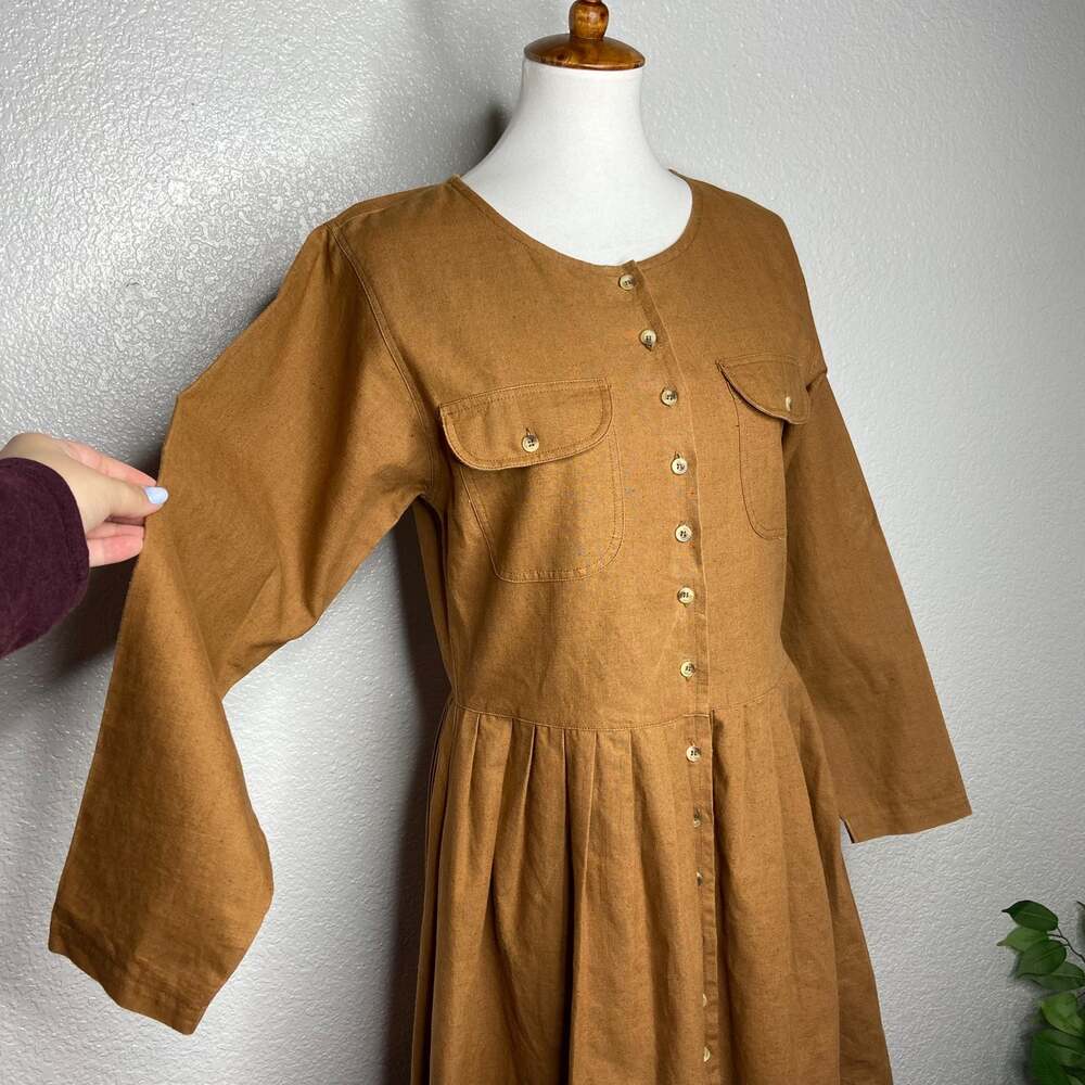 David Benjamin Long Sleeve Maxi Utility Dress - Picture 6 of 9